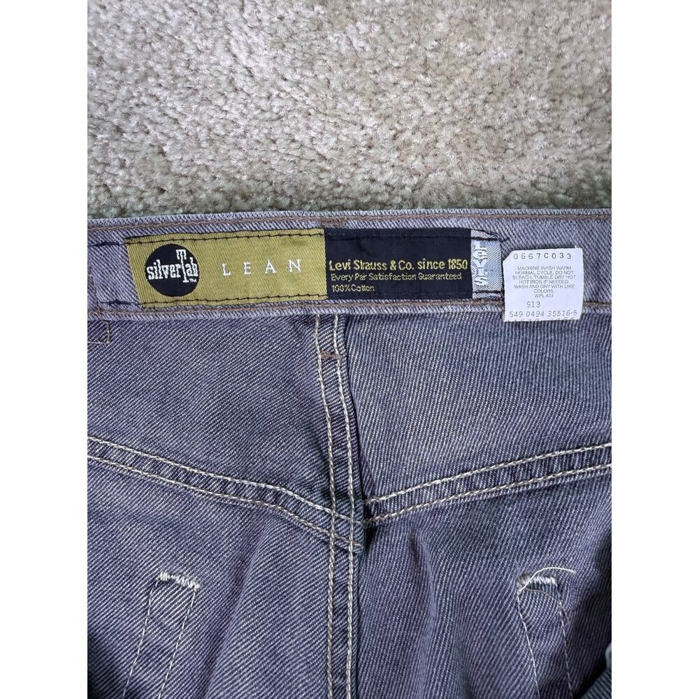 VTG 90s Levi’s SilverTab Baggy Fit Jeans Men’s 38x30 Gray USA Made 1994 E347 - Picture 4 of 14
